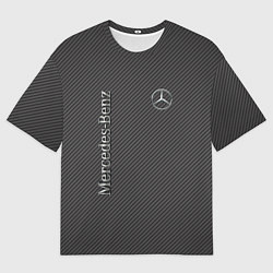Мужская футболка оверсайз Mercedes карбоновые полосы