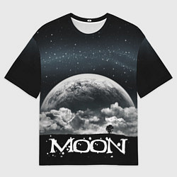 Мужская футболка оверсайз Moon - луна 3d