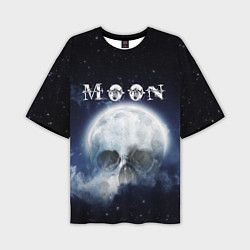 Мужская футболка оверсайз Moon - череп