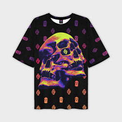 Мужская футболка оверсайз Черепа 2 Skull Dope Street Market