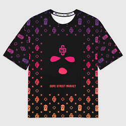 Футболка оверсайз мужская Узор Phantom Ski Mask Dope Street Market, цвет: 3D-принт