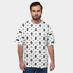 Футболка оверсайз мужская Узор White Dope Ski Mask Camo Dope Street Market, цвет: 3D-принт — фото 2