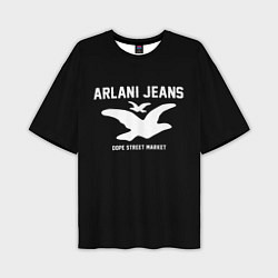 Футболка оверсайз мужская Узор Black Orlani Jeans Dope Street Market, цвет: 3D-принт