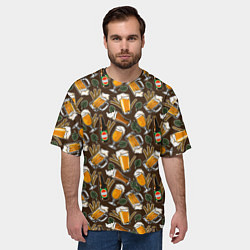 Футболка оверсайз мужская Хмель и Пиво, цвет: 3D-принт — фото 2