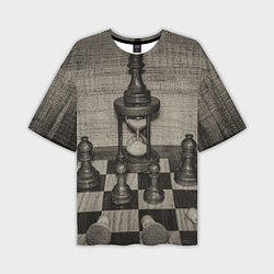Мужская футболка оверсайз Старинные шахматы