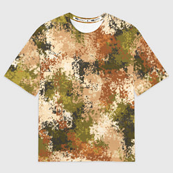 Футболка оверсайз мужская Камуфляж Василиск Степь, цвет: 3D-принт