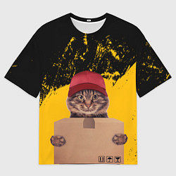 Мужская футболка оверсайз Доставщик