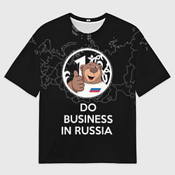 Мужская футболка оверсайз Do business in Russia