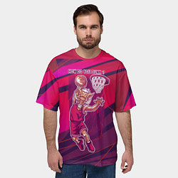 Футболка оверсайз мужская Баскетбол кабан, цвет: 3D-принт — фото 2