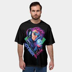 Футболка оверсайз мужская Cyber World, цвет: 3D-принт — фото 2