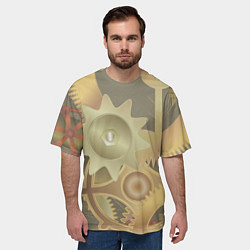 Футболка оверсайз мужская Механизмы паровой машины, цвет: 3D-принт — фото 2