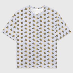 Футболка оверсайз мужская Веселые пчелы в полете, цвет: 3D-принт