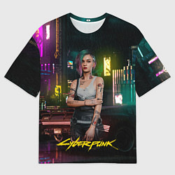 Мужская футболка оверсайз Judy cyberpunk2077
