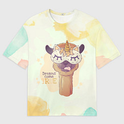 Мужская футболка оверсайз Dream come true!