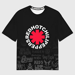 Мужская футболка оверсайз Red Hot Chili Peppers Логотипы рок групп