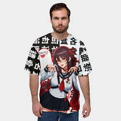Футболка оверсайз мужская Ху Тао модная Genshin Impact Геншин, цвет: 3D-принт — фото 2