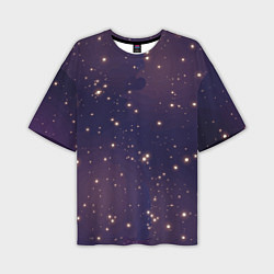 Футболка оверсайз мужская Звездное ночное небо Галактика Космос, цвет: 3D-принт