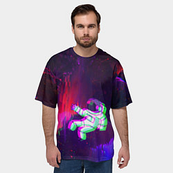 Футболка оверсайз мужская Space Glitch, цвет: 3D-принт — фото 2