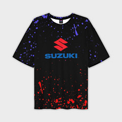 Футболка оверсайз мужская SUZUKI брызги красок, цвет: 3D-принт