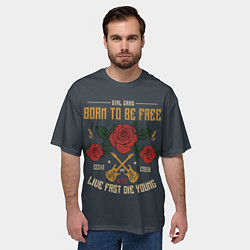 Футболка оверсайз мужская HARD MUSIC, цвет: 3D-принт — фото 2