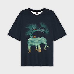 Мужская футболка оверсайз Душа природы - Африка