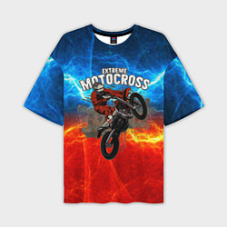 Футболка оверсайз мужская Extreme Motocross, цвет: 3D-принт