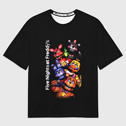 Футболка оверсайз мужская Five Nights at Freddys - FNAF - персонажи игры, цвет: 3D-принт
