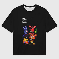 Мужская футболка оверсайз Five Nights at Freddys - персонажи