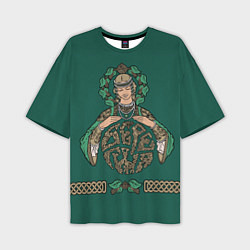 Мужская футболка оверсайз Древнеславянская богиня Берегиня