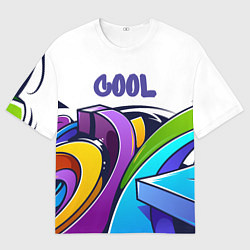 Футболка оверсайз мужская Уличное граффити!, цвет: 3D-принт