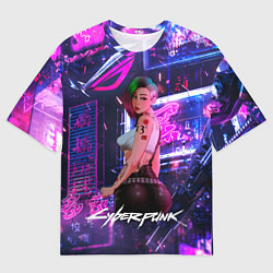 Мужская футболка оверсайз Cyberpunk 18 Judy