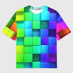 Футболка оверсайз мужская Color geometrics pattern Vanguard, цвет: 3D-принт