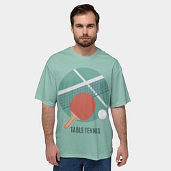 Футболка оверсайз мужская TABLE TENNIS Теннис, цвет: 3D-принт — фото 2