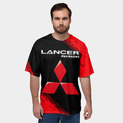 Футболка оверсайз мужская MITSUBISHI Pro Racing Краска, цвет: 3D-принт — фото 2