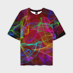 Футболка оверсайз мужская Color neon pattern Vanguard, цвет: 3D-принт