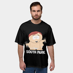 Футболка оверсайз мужская Южный парк - Эрик с гантелями, цвет: 3D-принт — фото 2