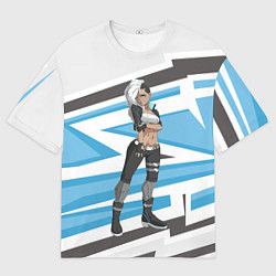 Мужская футболка оверсайз Cyberpunk Girl