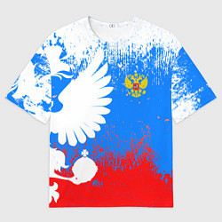 Футболка оверсайз мужская Я русский герб, цвет: 3D-принт