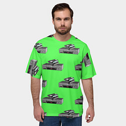 Футболка оверсайз мужская ВИНТАЖНЫЕ ВИДЕОМАГНИТОФОНЫ, цвет: 3D-принт — фото 2