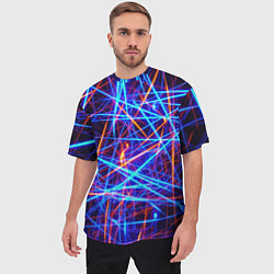 Футболка оверсайз мужская Neon pattern Fashion 2055, цвет: 3D-принт — фото 2