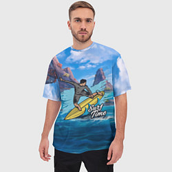 Футболка оверсайз мужская Серфинг Surf, цвет: 3D-принт — фото 2
