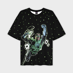 Мужская футболка оверсайз Космический защитник - Зеленый Фонарь