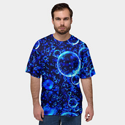 Футболка оверсайз мужская Пузыри воздуха в воде Pattern, цвет: 3D-принт — фото 2