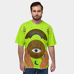 Футболка оверсайз мужская ВСЕВИДЯЩЕЕ ГЛАЗ, цвет: 3D-принт — фото 2
