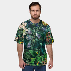 Футболка оверсайз мужская Цветы Темный Сад, цвет: 3D-принт — фото 2
