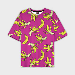 Футболка оверсайз мужская Banana pattern Summer Color, цвет: 3D-принт