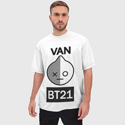 Футболка оверсайз мужская BTS VAN BT21, цвет: 3D-принт — фото 2