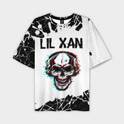 Мужская футболка оверсайз Lil Xan ЧЕРЕП Краска