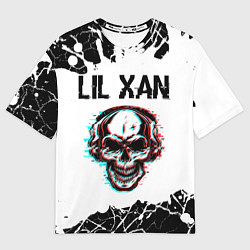 Футболка оверсайз мужская Lil Xan ЧЕРЕП Краска, цвет: 3D-принт