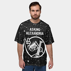 Футболка оверсайз мужская Asking Alexandria - КОТ - Краска, цвет: 3D-принт — фото 2